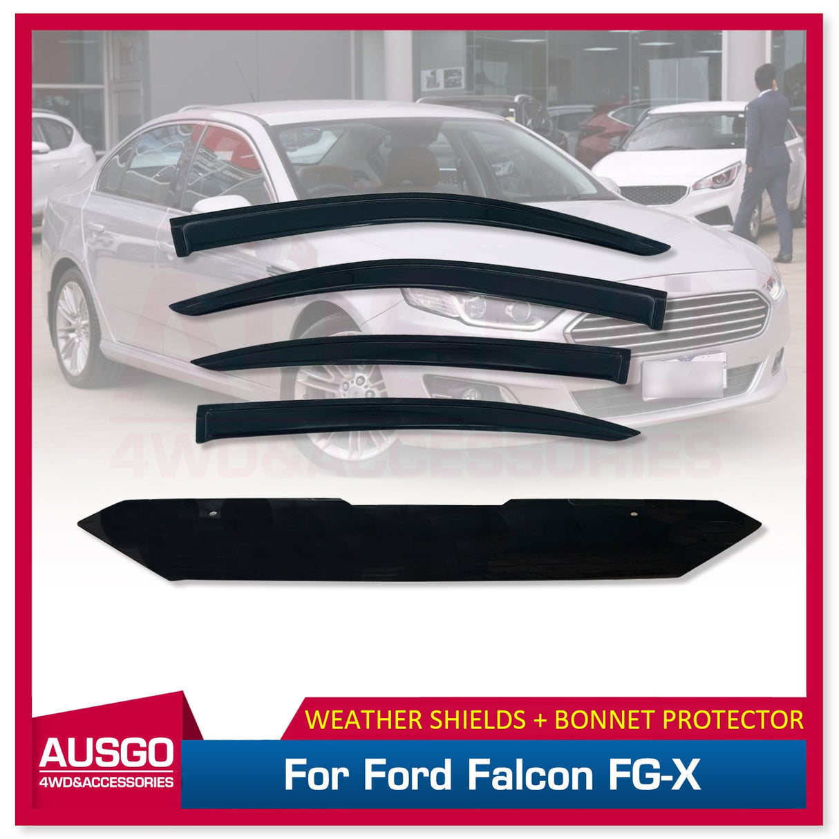 Weather Shields + Bonnet Protector for Ford Falcon FG-X 2014-2019