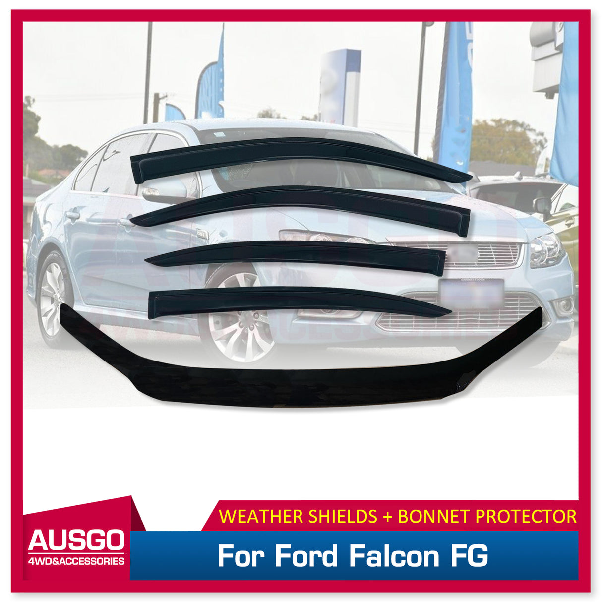 Weather Shields + Bonnet Protector for Ford Falcon FG 2008-2014