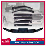 Wide Type Weather Shields + Bonnet Protector for Toyota Land Cruiser 300 LC300 2021-Onwards