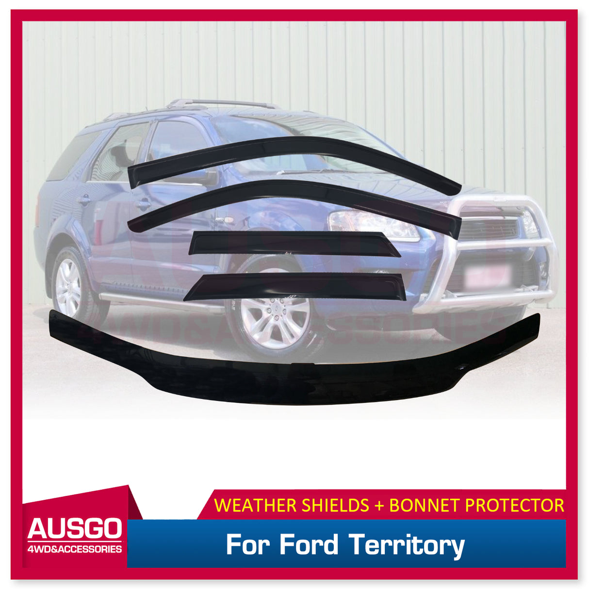 Weather Shields + Bonnet Protector for Ford Territory 2004-2011