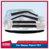 Weather Shields + Bonnet Protector for Nissan Patrol GU Y61 1998-2004