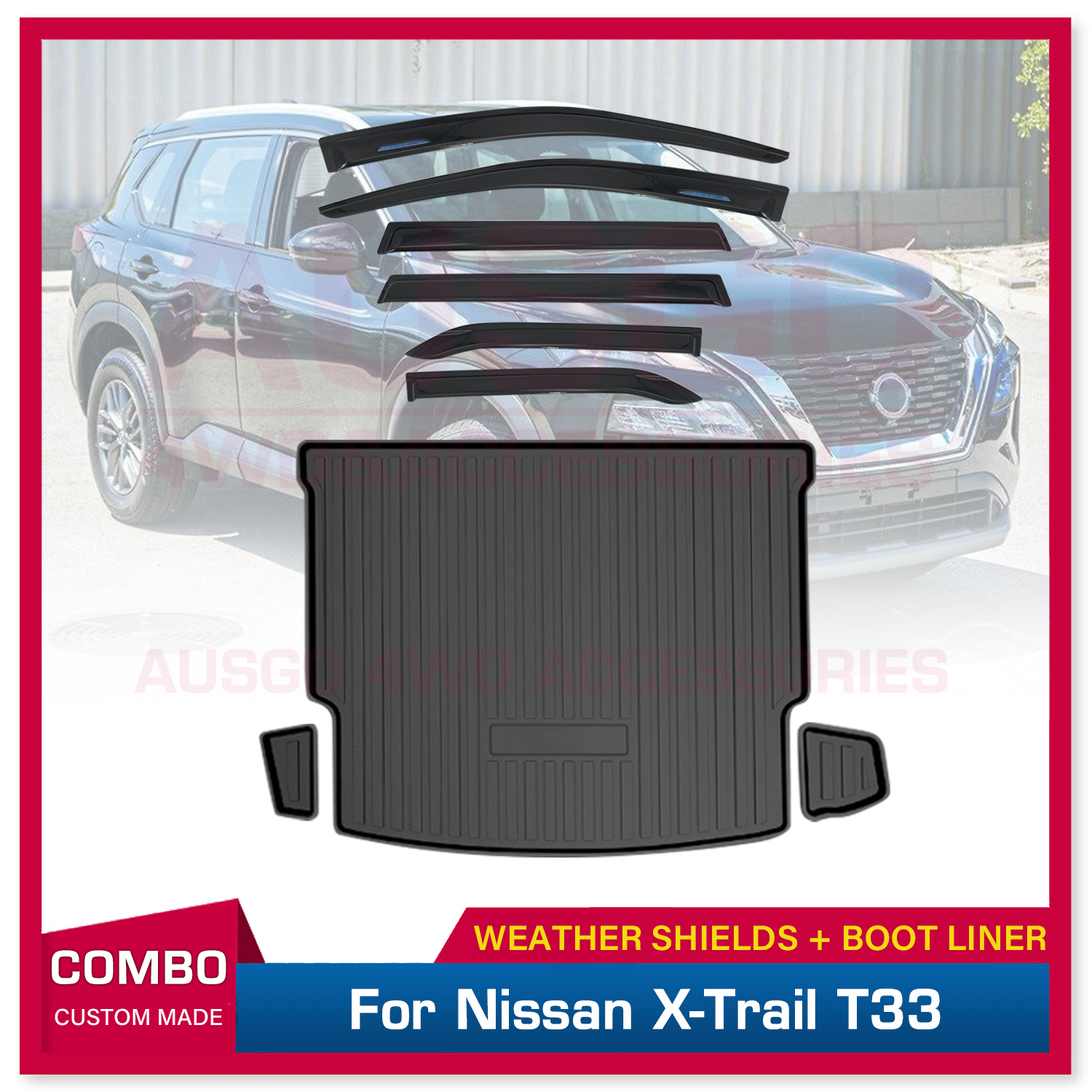 6PCS Luxury Weather Shields Cargo Mat for Nissan X Trail T33