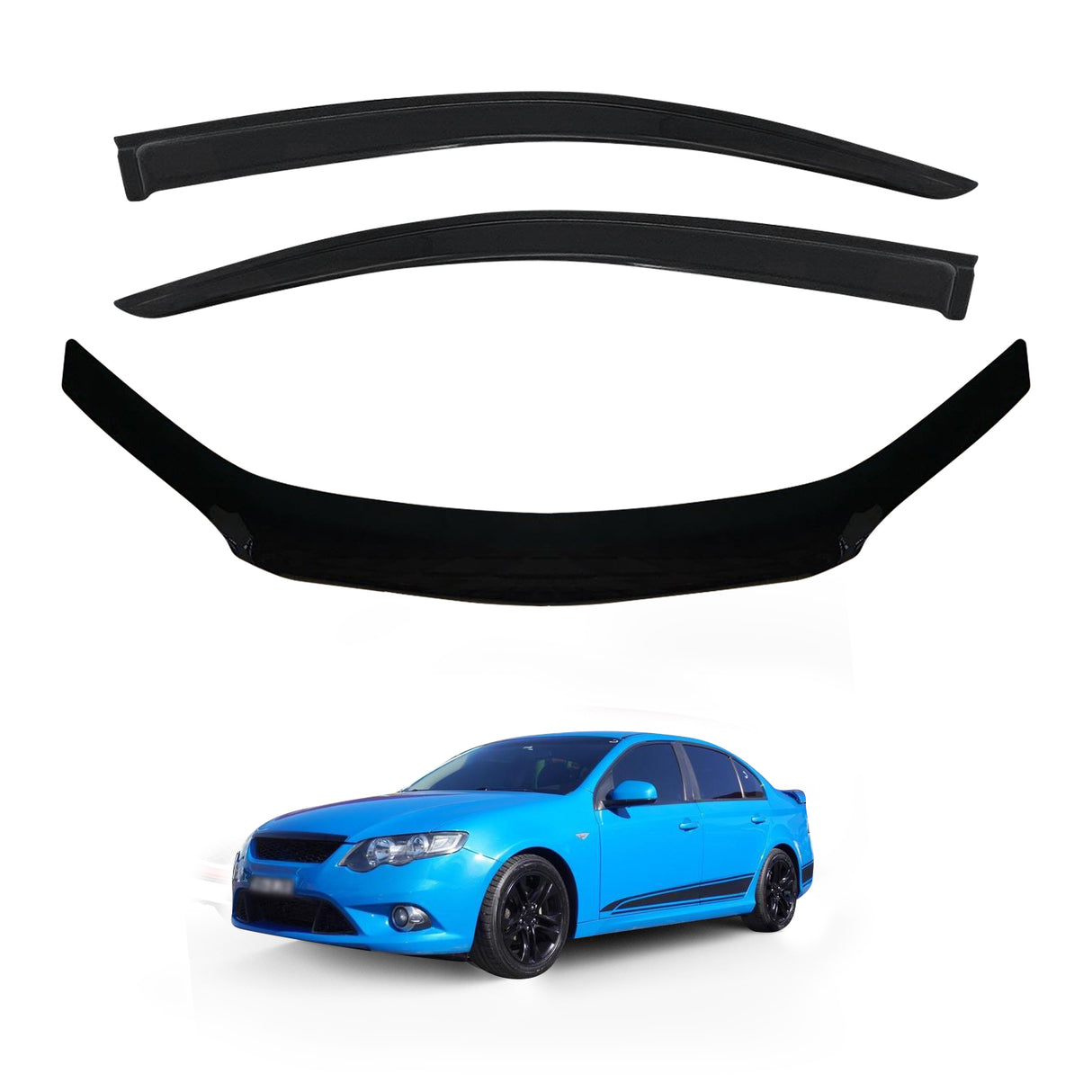 Weather Shields + Bonnet Protector for Ford Falcon FG 2008-2014