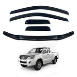 Luxury Weather Shields + Bonnet Protector for Toyota Hilux Extra Cab 2011-2015