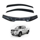 Luxury Weather Shields + Bonnet Protector for Toyota Hilux Extra Cab 2011-2015