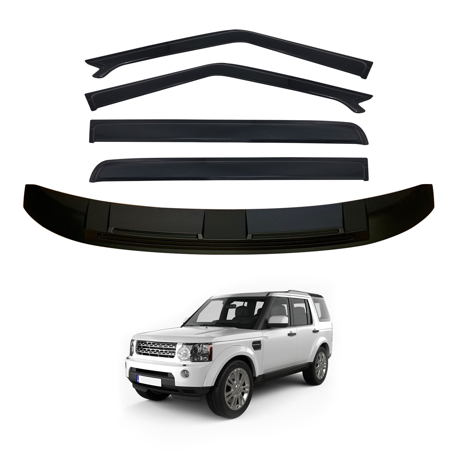 Weather Shields + Bonnet Protector for Land Rover Discovery 3 4 2004-2017