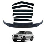 Wide Type Weather Shields + Bonnet Protector for Nissan Patrol Y62 Series 5 2019-2024