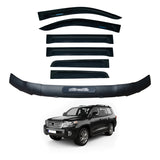 Wide Type Weather Shields + Bonnet Protector for Toyota Land Cruiser 200 LC200 2007-2015