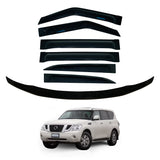 Wide Type Weather Shields + Bonnet Protector for Nissan Patrol Y62 2012-2019