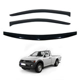 Weather Shields + Bonnet Protector for Mitsubishi Triton Single Cab 2006-2015