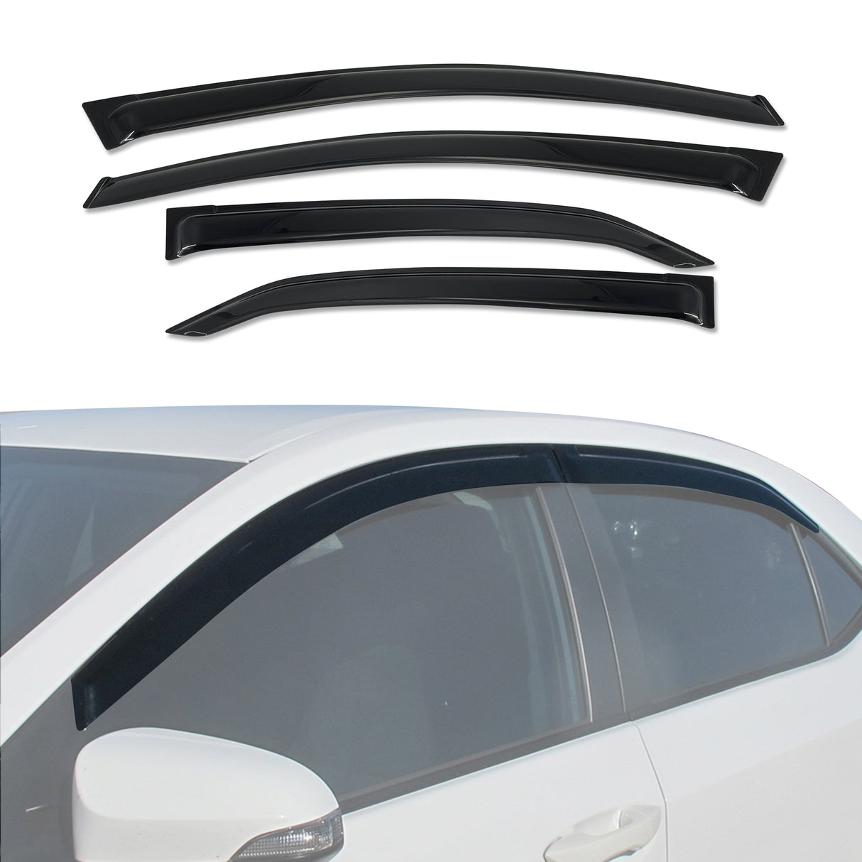 Luxury Weather Shields for Toyota Corolla Sedan 2013-2019