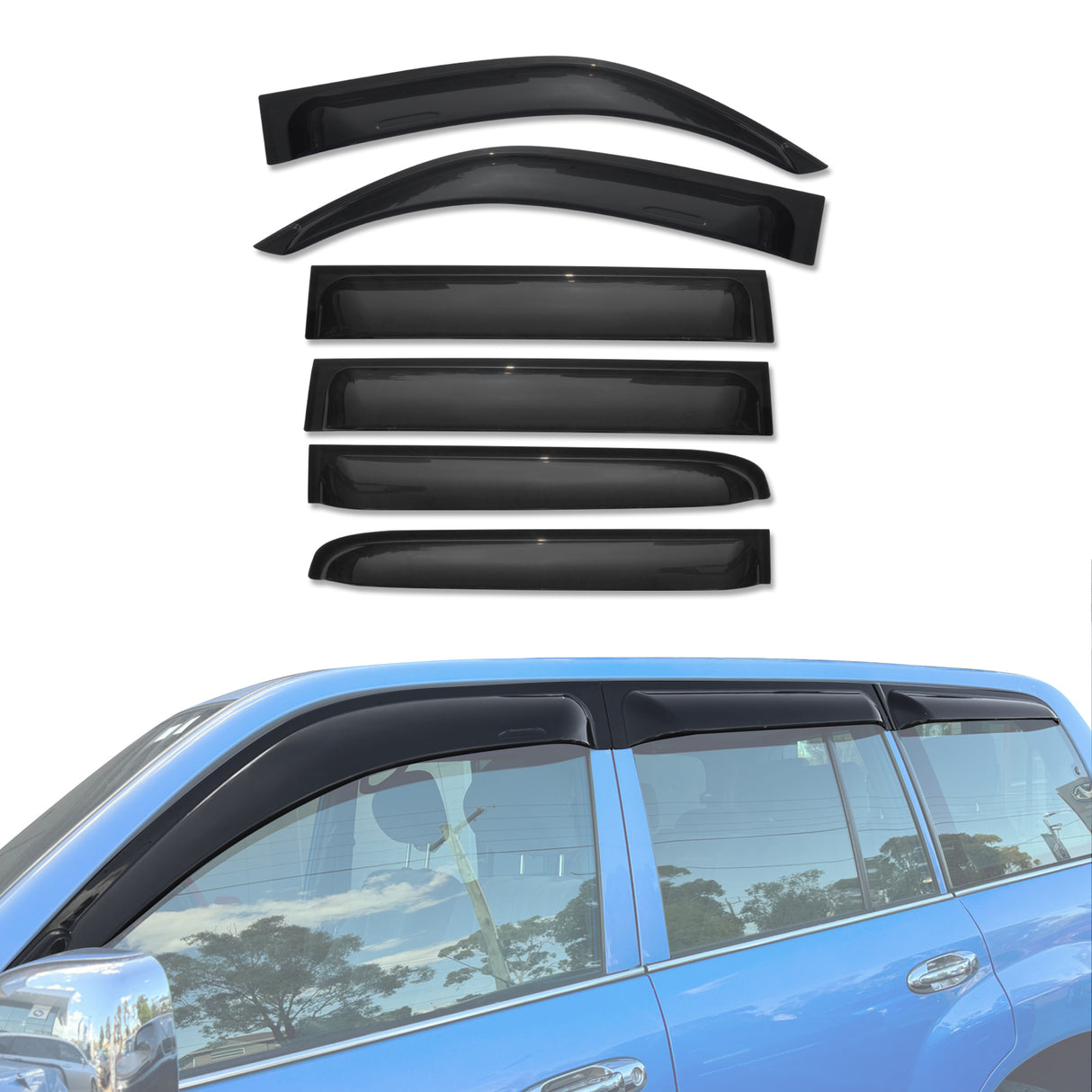 Wide Type Weathershields for Toyota Land Cruiser 100 105 LC100 LC105 1998-2007