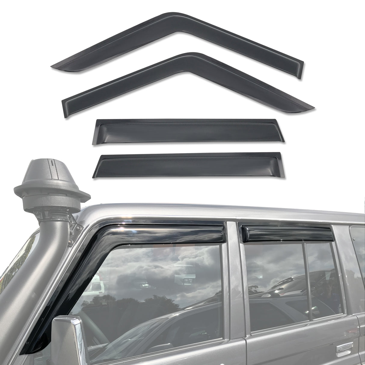 Luxury Weather Shields for Toyota Land Cruiser 70 76 79 Series 2007-Onwards