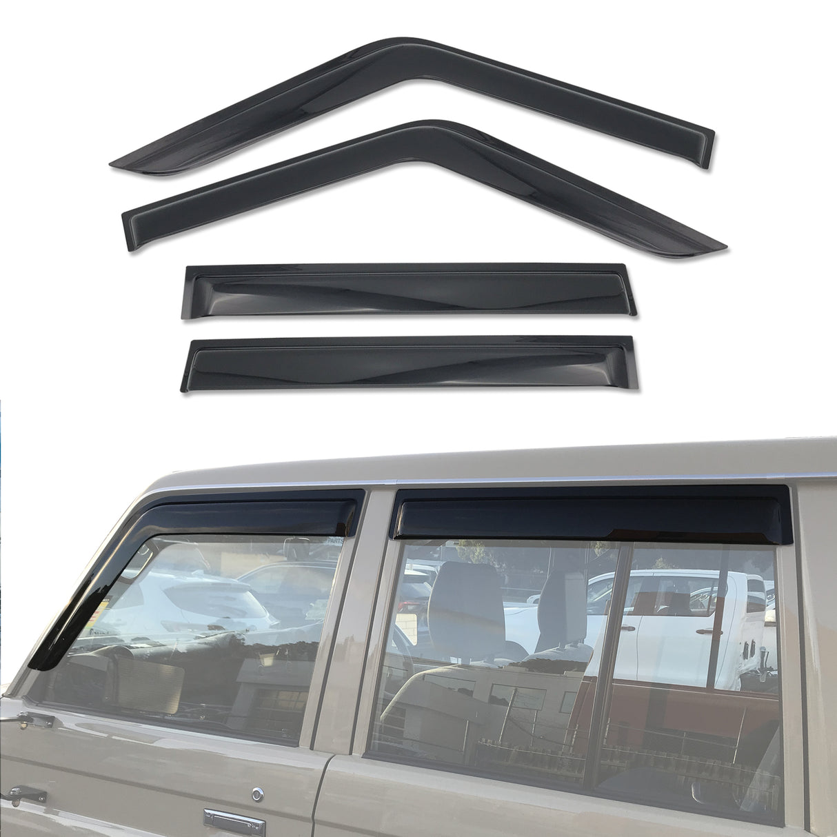 Luxury Weather Shields for Toyota Land Cruiser 79 Series