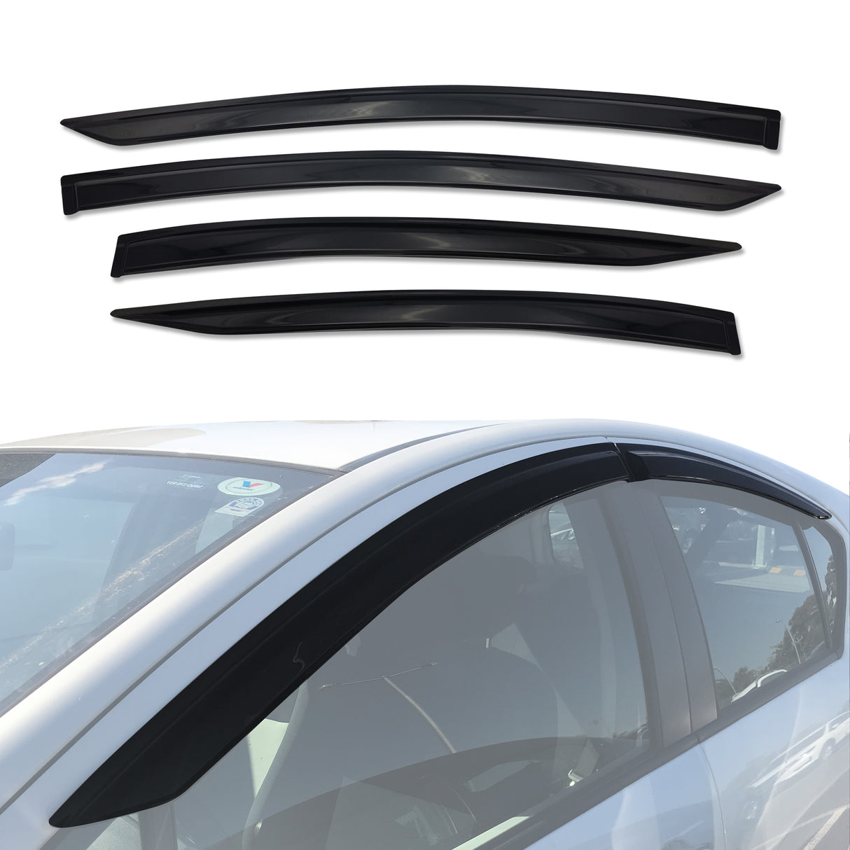 Luxury Weather Shields for Toyota Prius C 2011-Onwards