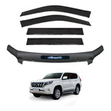 Weather Shields + Bonnet Protector for Toyota Land Cruiser Prado 150 2010-2013