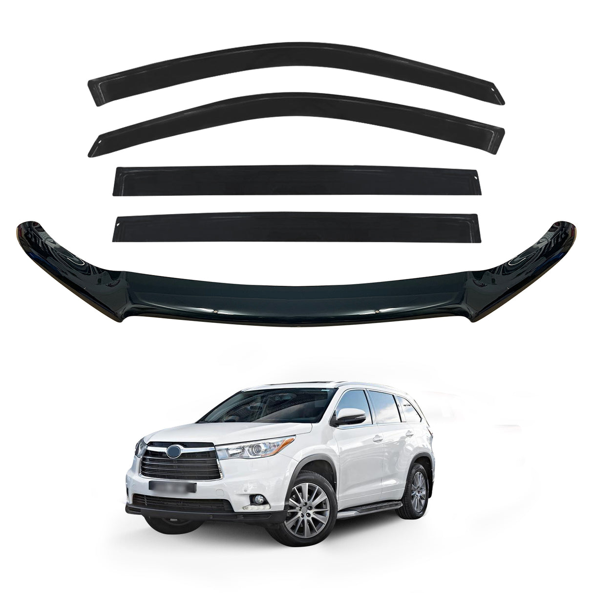 Weather Shields + Bonnet Protector for Toyota Kluger 2013-2020