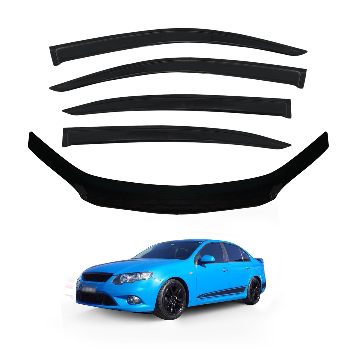 Weather Shields + Bonnet Protector for Ford Falcon FG 2008-2014