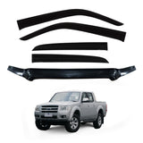 Weather Shields + Bonnet Protector for Ford Ranger Dual Cab PJ Series 2007-2009