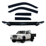 Weather Shields + Bonnet Protector for Ford Ranger PJ Series Extra Cab 2007-2009