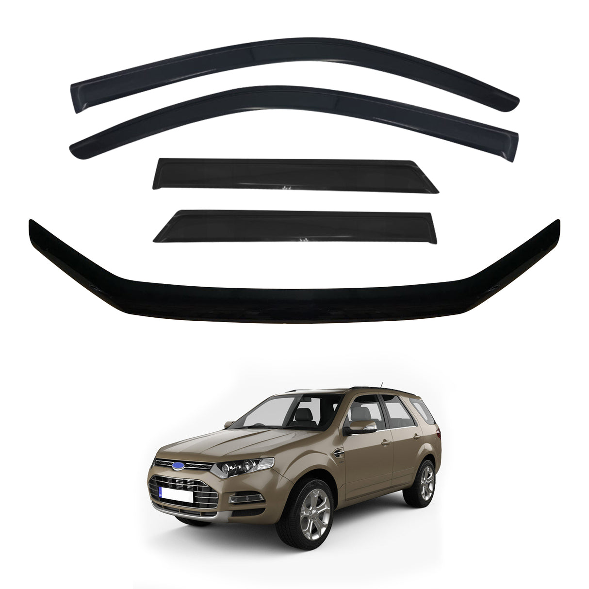 Weather Shields + Bonnet Protector for Ford Territory 2011-Onwards