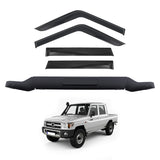 Weather Shields + Bonnet Protector Guard for Toyota Landcruiser 70 76 79 Series 2007-2023 LC70 LC76  LC79