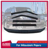 Luxury Weather Shields + Bonnet Protector for Mitsubishi Pajero 2007-2020