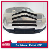 Weather Shields + Bonnet Protector for Nissan Patrol Y62 Series 5 2019-2024