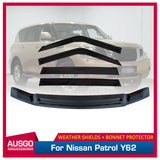 Weather Shields + Bonnet Protector for Nissan Patrol Y62 2012-2019