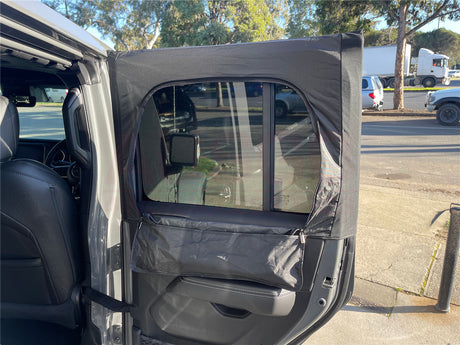 Rear 2PCS Camping Window Sox Sun Shade with Storage Bag Sunshade for Jeep Wrangler JL Series 2018+