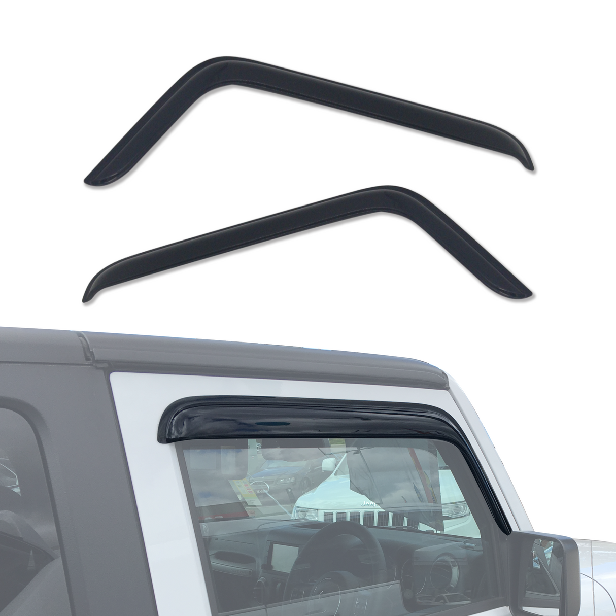 Luxury Weather Shields for Jeep Wrangler JK Series 2Door 2007-2018