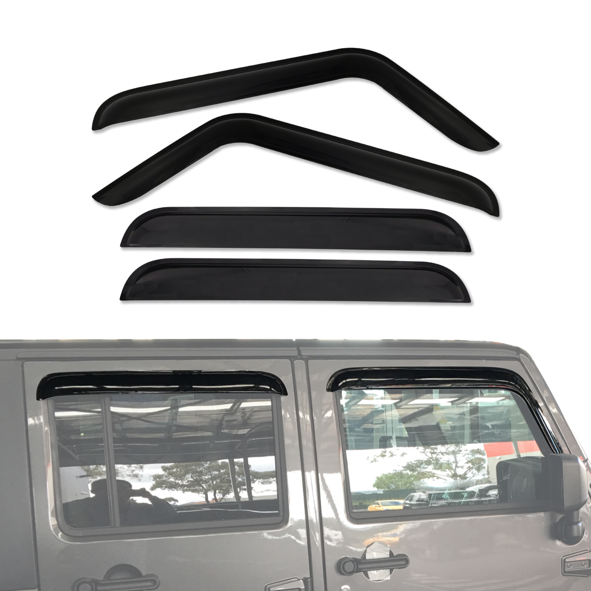Luxury Weather Shields for Jeep Wrangler JL Series 4Door 2018-Onwards