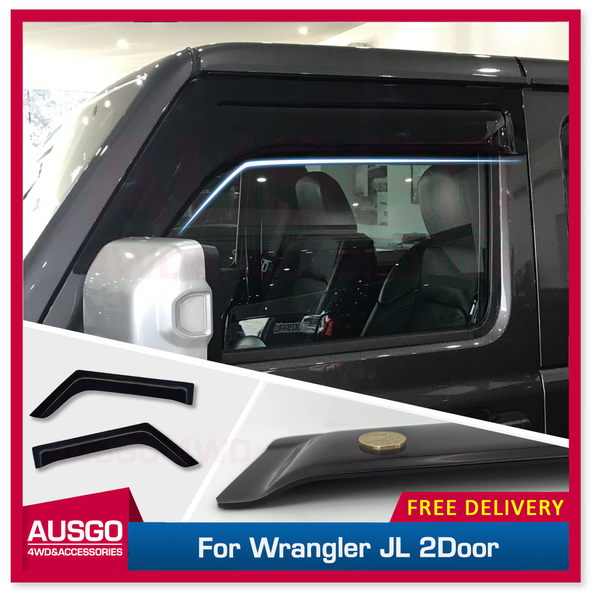 Wide Type Weather Shields for Jeep Wrangler 2Door JL Series 2018-Onwards