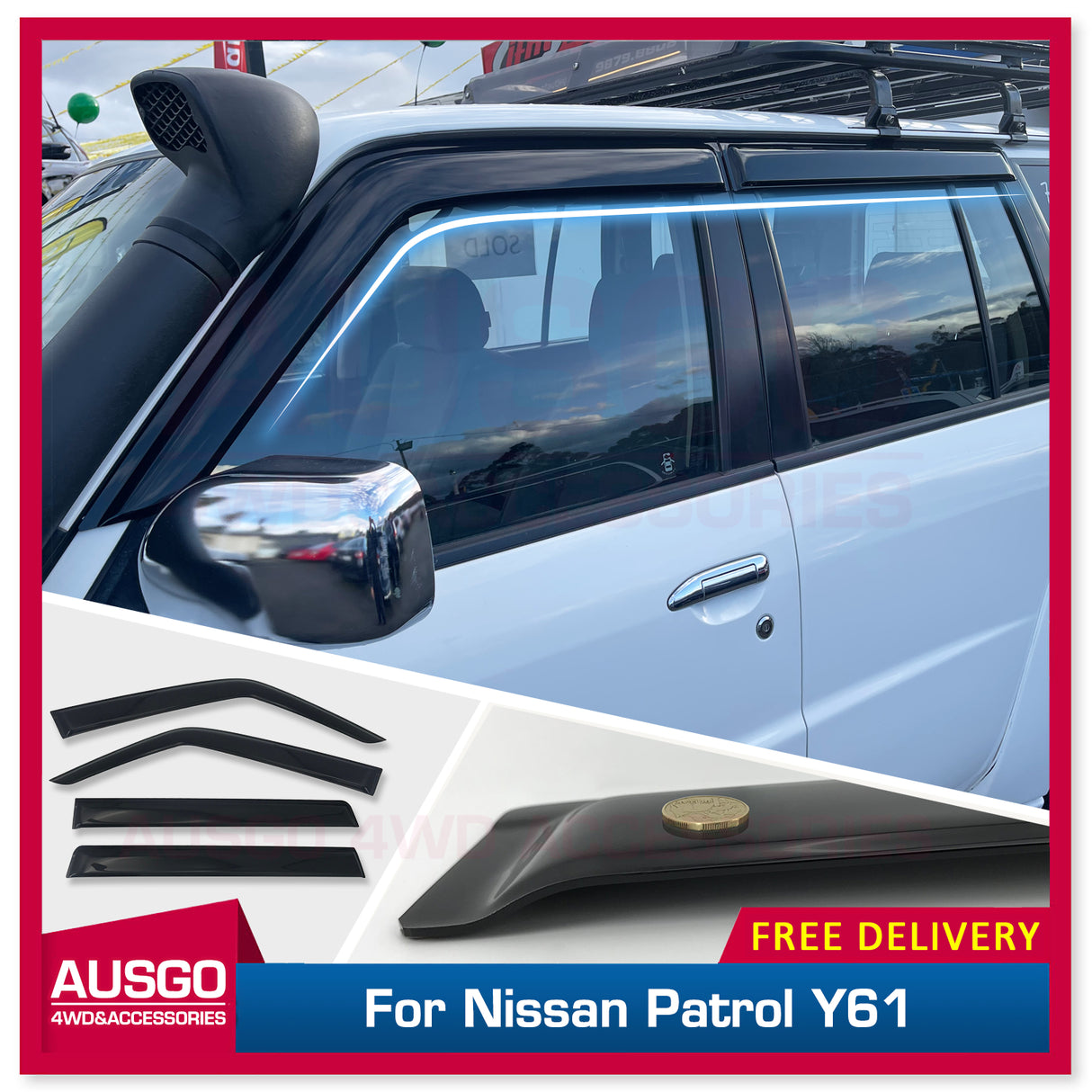 Luxury Weather Shields for Nissan Patrol GU Y61 1998-2016