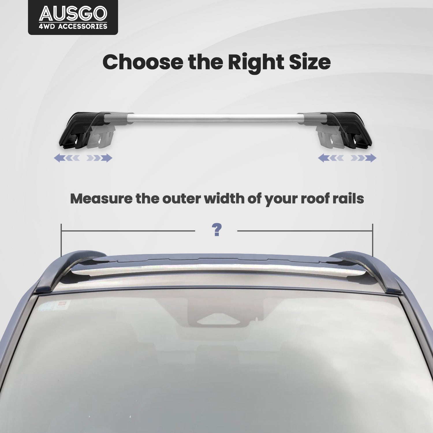 Universal Car Roof Rack - Adjustable Size for Flush Roof Rails