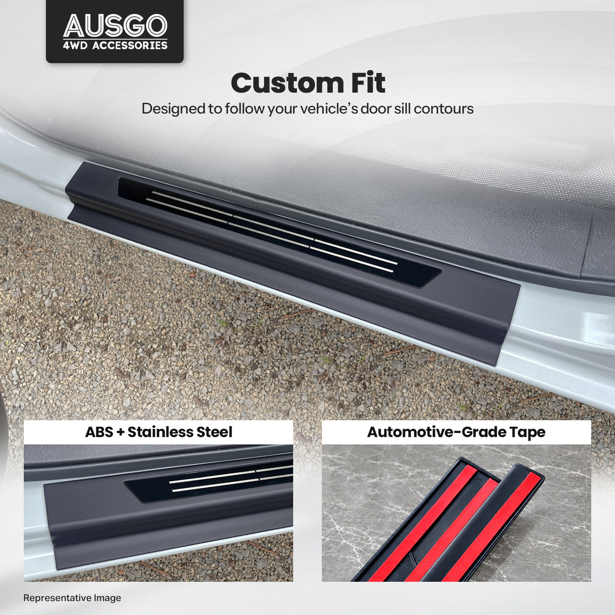 ABS Door Sill Protector for ISUZU D-MAX DMAX 2020-Onwards