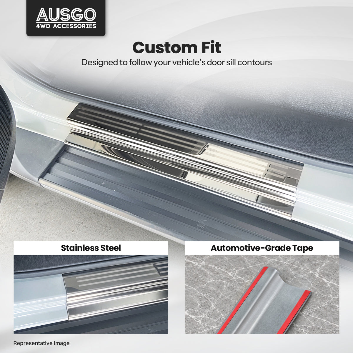 Stainless Door Sill Protector for ISUZU MUX MU-X 2021-Onwards