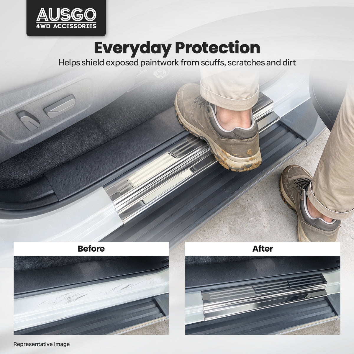 Stainless Door Sill Protector for ISUZU MUX MU-X 2021-Onwards