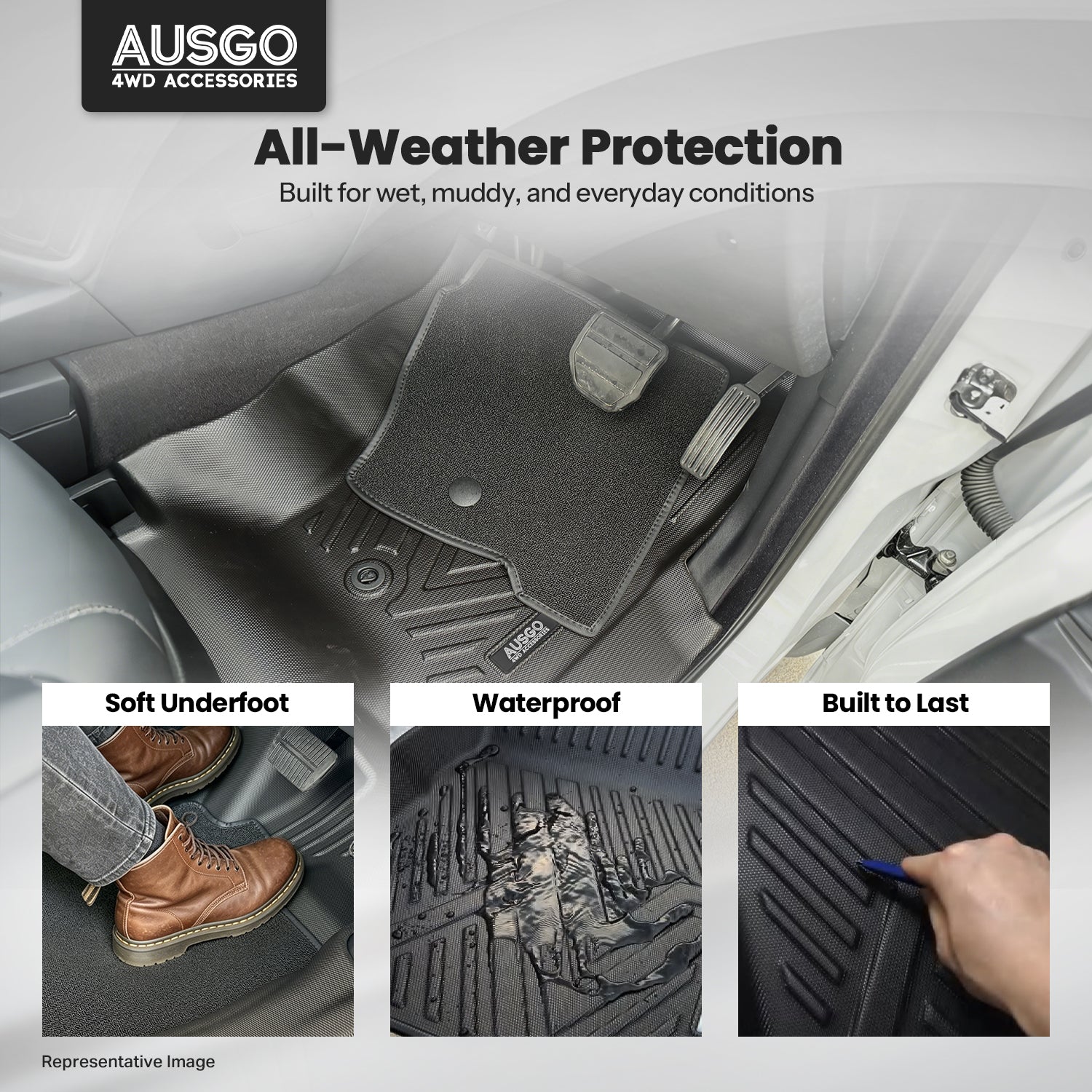 Double-Layer Car Floor Mats for Lexus RX Series RX350 /  RX350h / RX500h 2022-Onwards