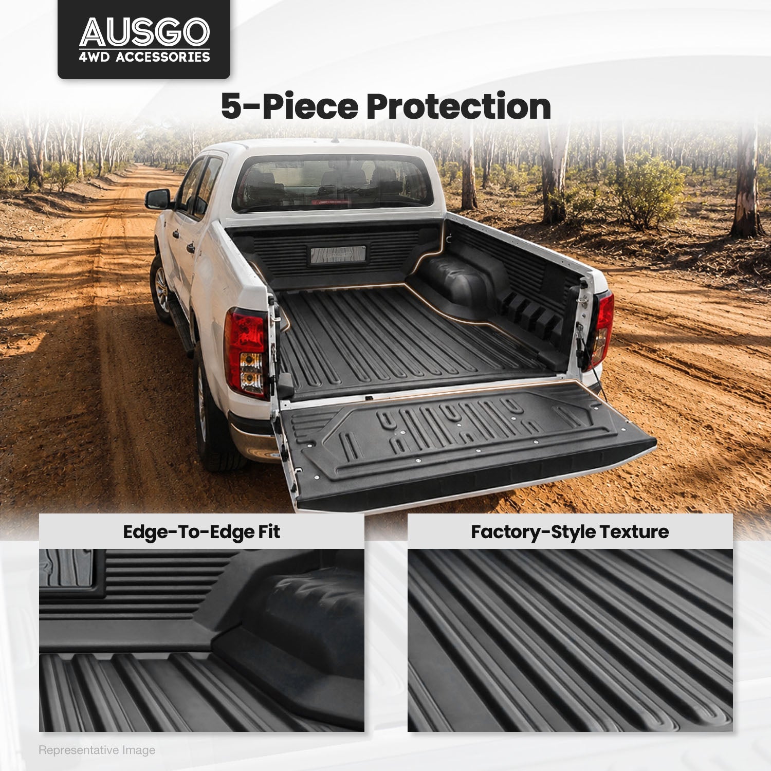 5-Piece Ute Tub Liner for Toyota Hilux Dual Cab 2026-Onwards