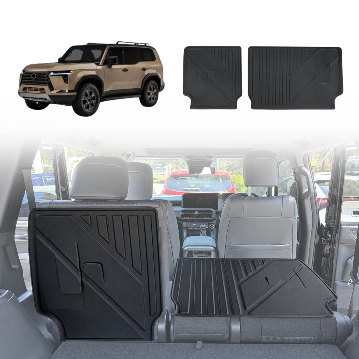 Boot Liner Back Seat Protector for Lexus GX550 2024-Onwards