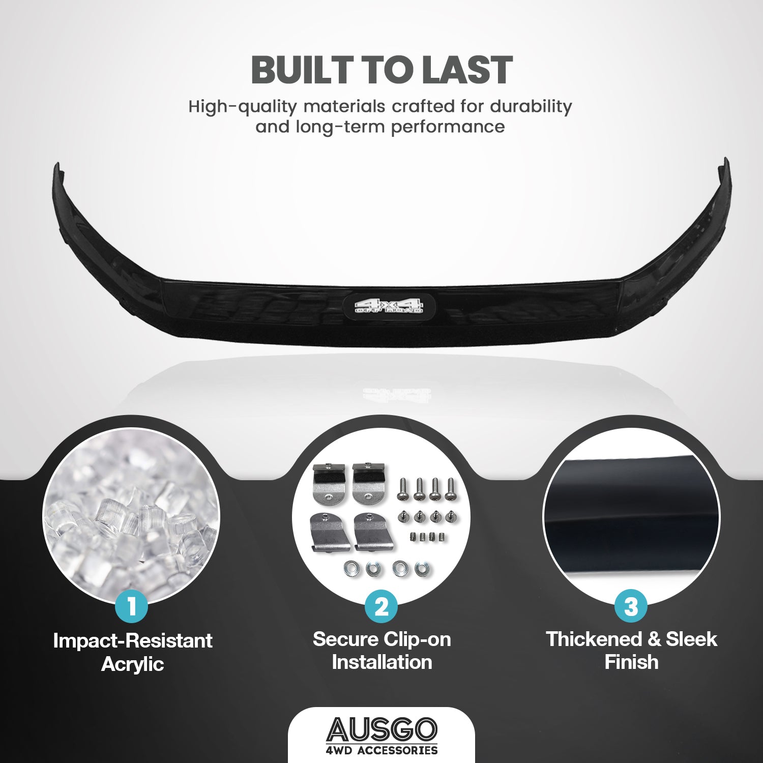 Weather Shields + Bonnet Protector for Ford Everest UA Series 2015-2022