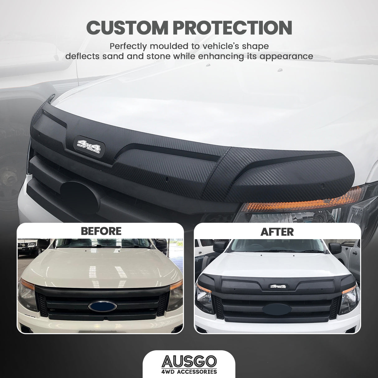 Bonnet Protector Guard for Ford Ranger 2012-2015