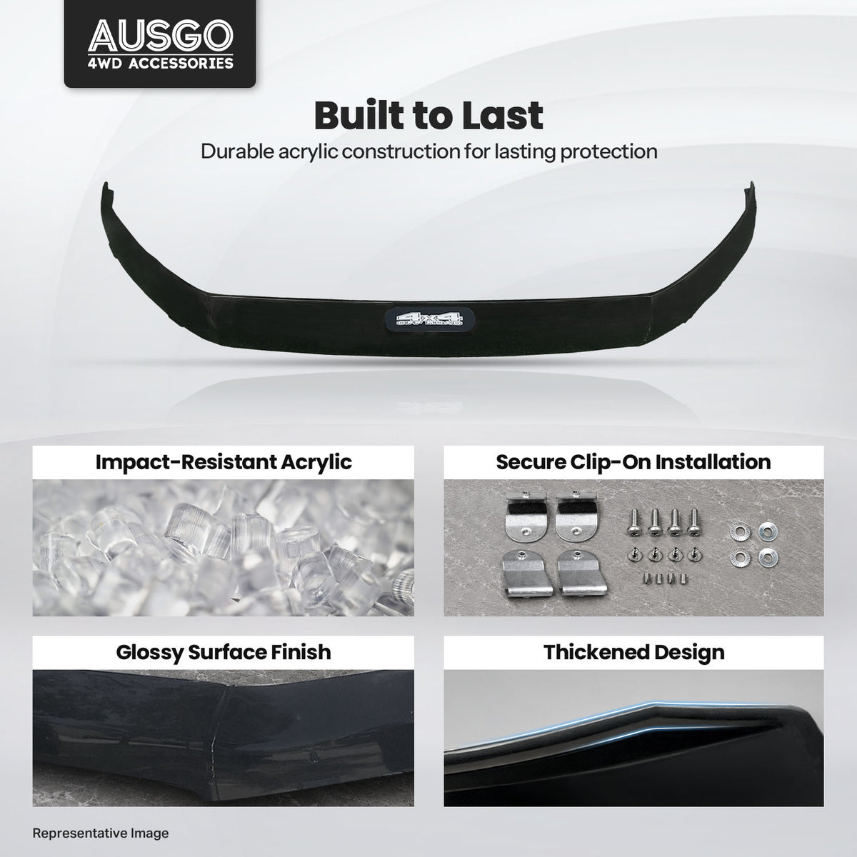 PRE-ORDER Weather Shields + Bonnet Protector for Ford Ranger Single / Extra Cab 2016-2022