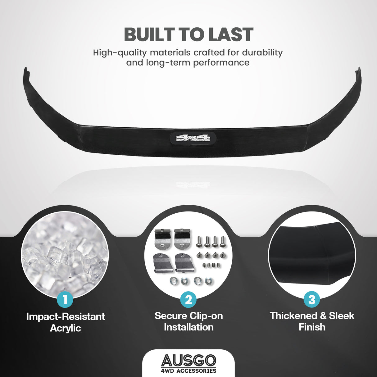 Weather Shields + Bonnet Protector for Ford Ranger Extra Cab 2016-2022