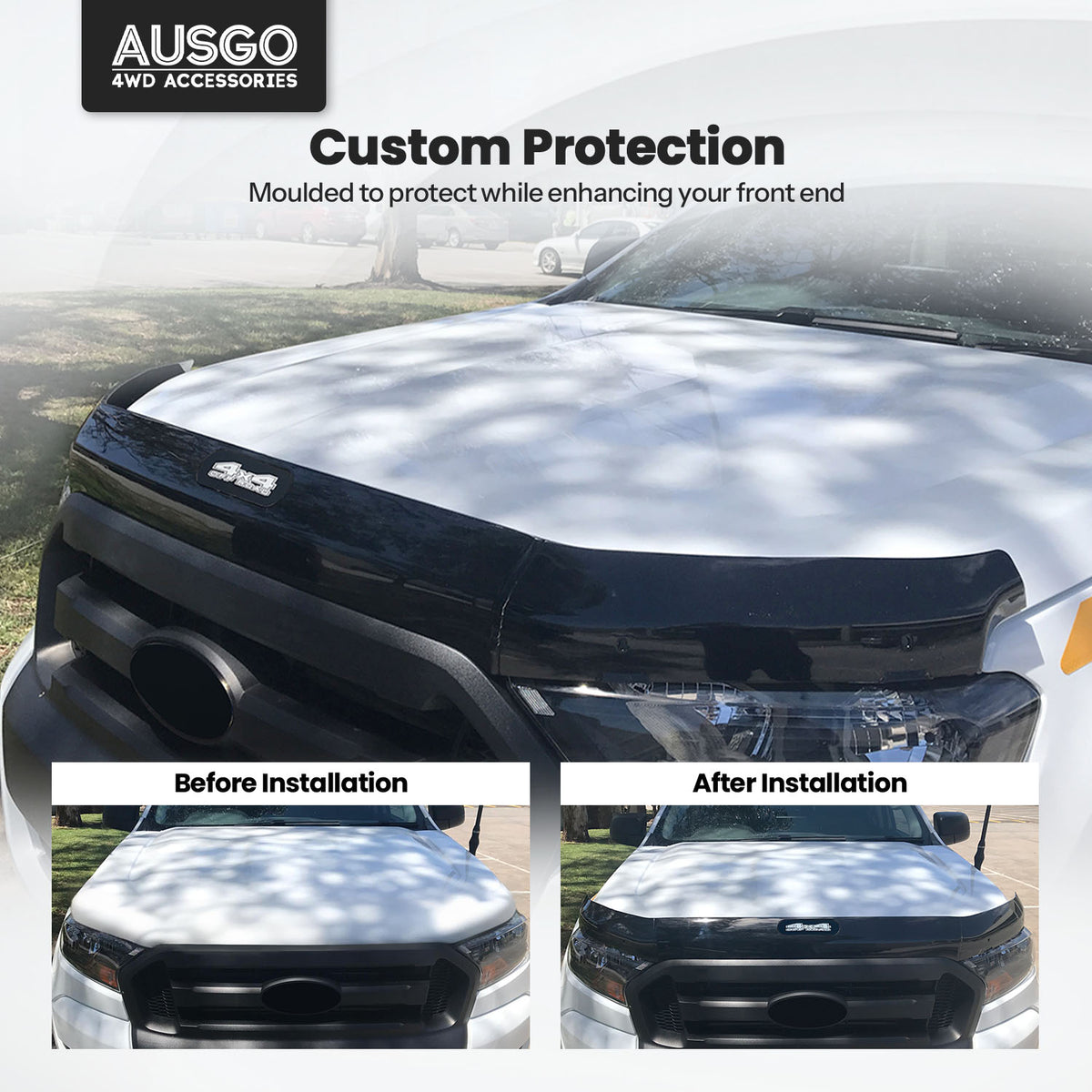 PRE-ORDER Weather Shields + Bonnet Protector for Ford Ranger Extra Cab 2016-2022