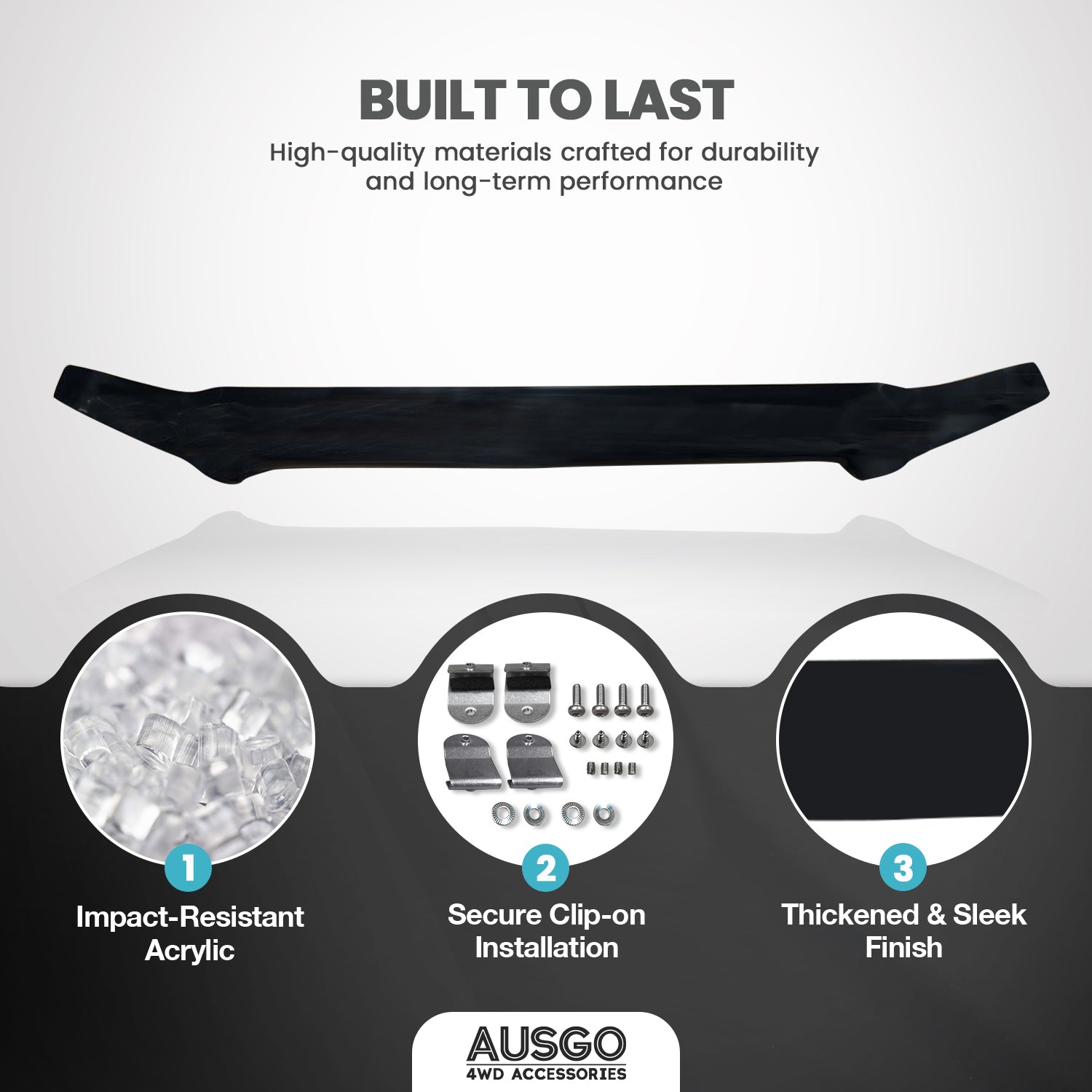 Weather Shields + Bonnet Protector for Ford Ranger Single / Extra Cab 2007-2009