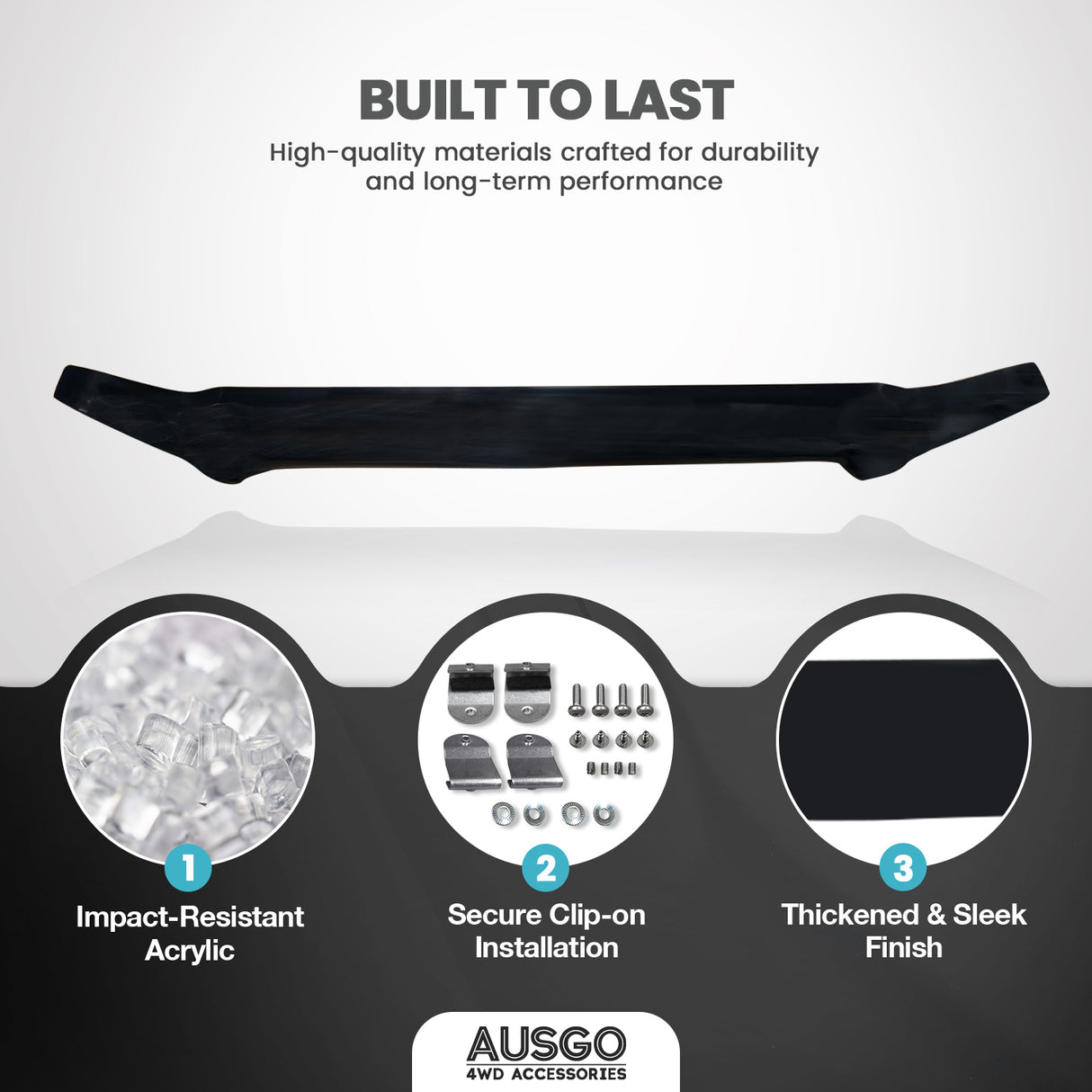Weather Shields + Bonnet Protector for Ford Ranger Dual Cab PJ Series 2007-2009