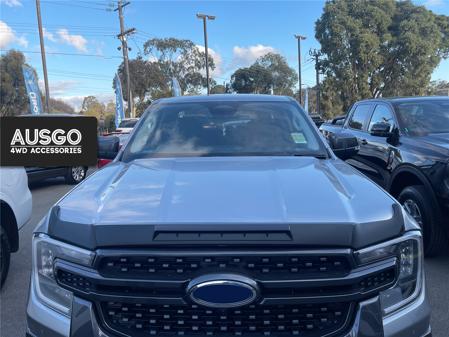 Injection Weather Shields + Bonnet Protector for Ford Ranger Dual Cab 2022-Onwards