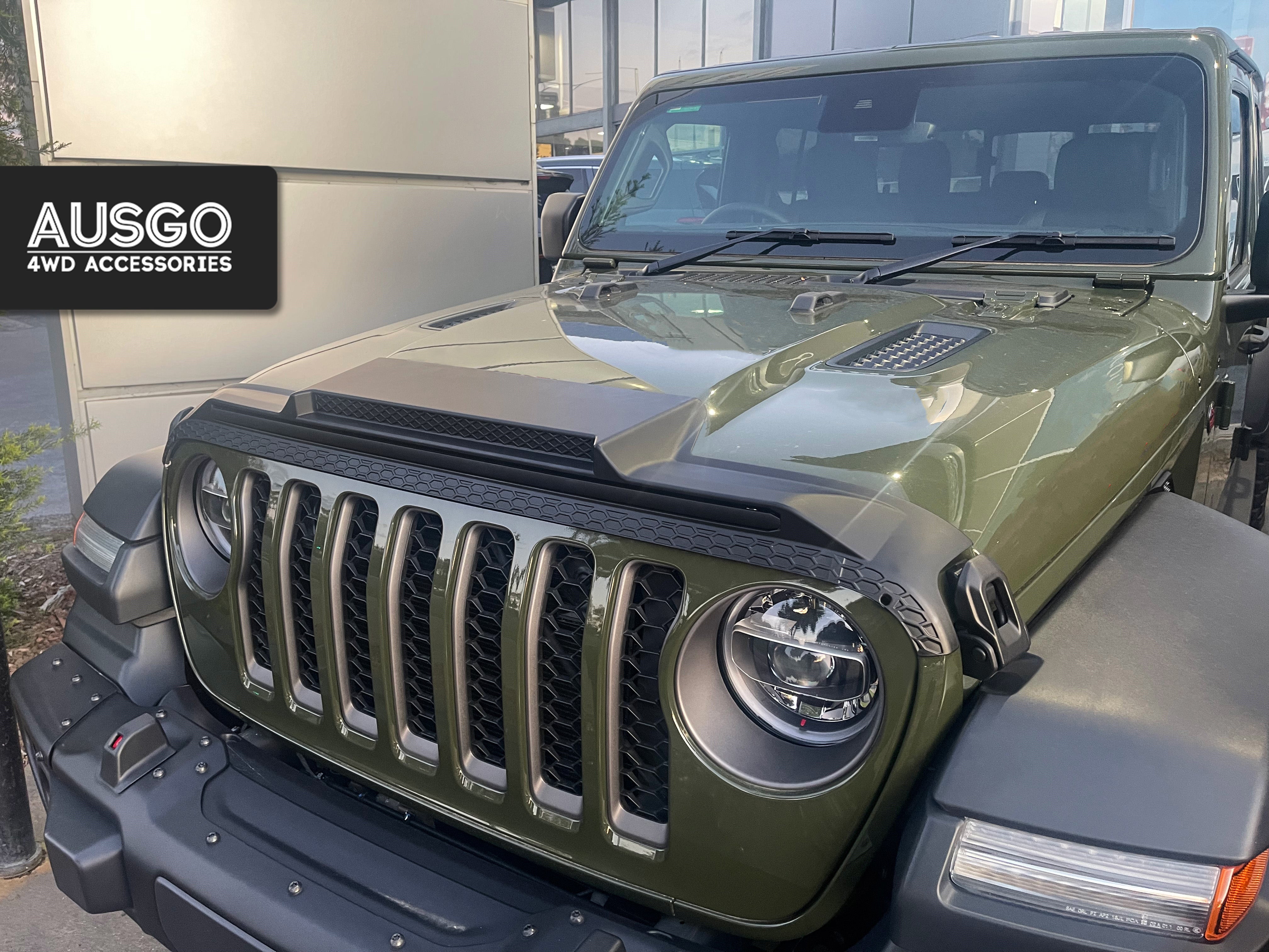 Luxury Weather Shields + Bonnet Protector for Jeep Wrangler 2Door JL Series 2018-Onwards